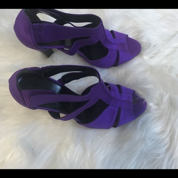 BALENCIAGA PARIS PURPLE STILETTOS SZ EUR 38 US 8 - Picture 5 of 14